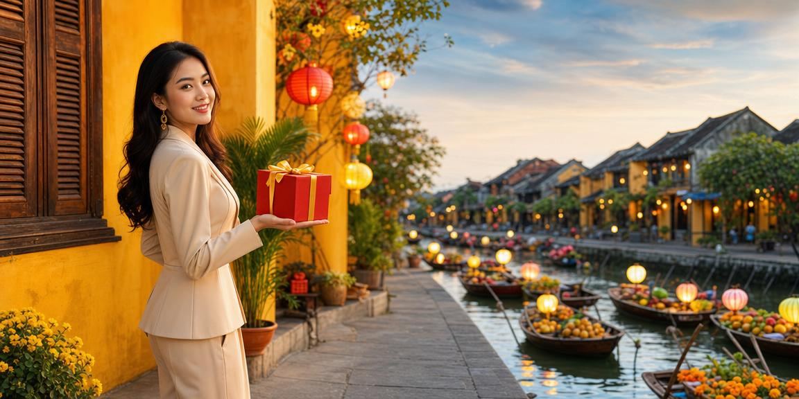 Không khí lễ hội Hội An minh họa phiên đăng nhập giải trí trực tuyến